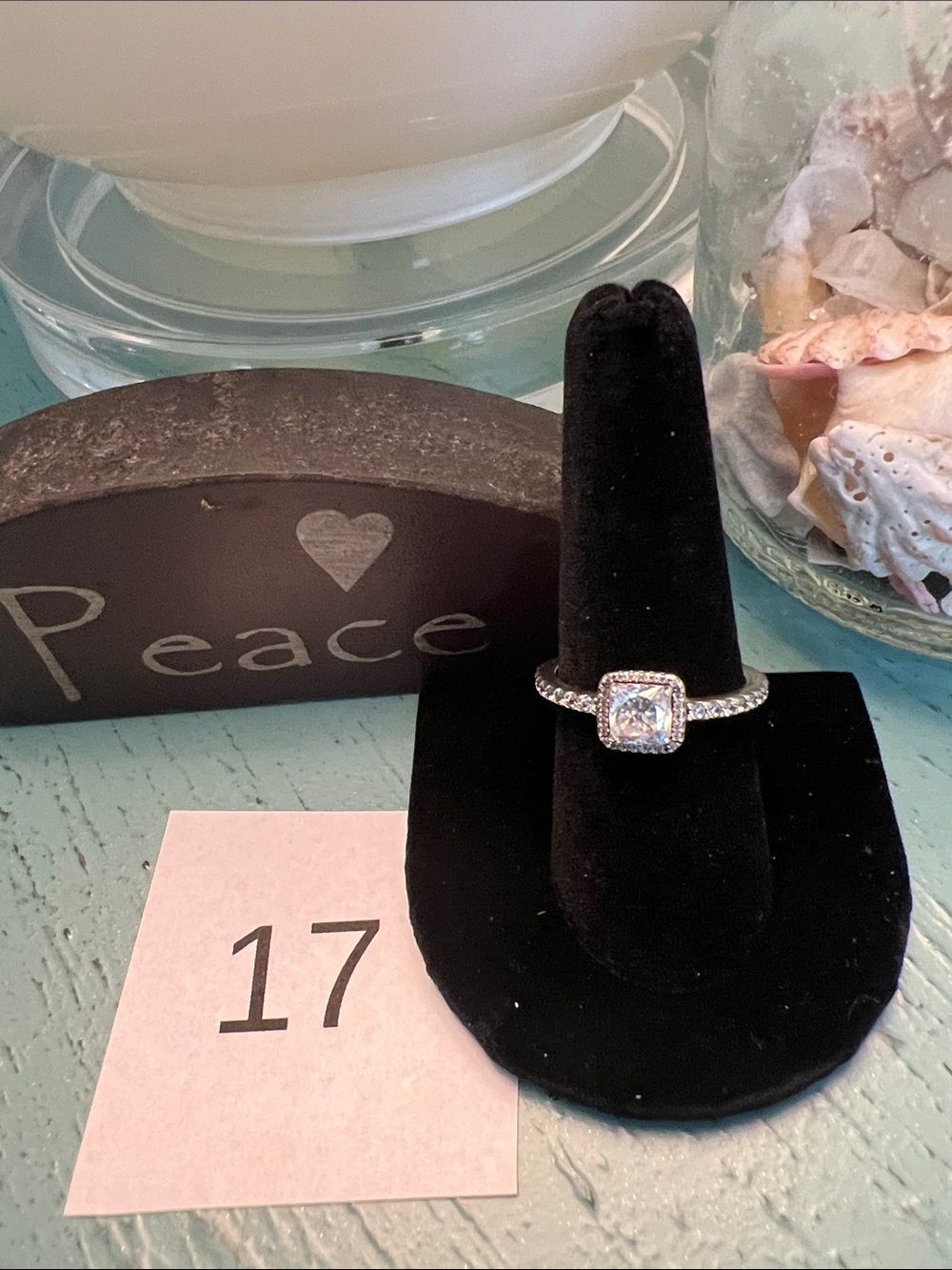 Pandora Timeless Sparkle Halo Ring Size 9